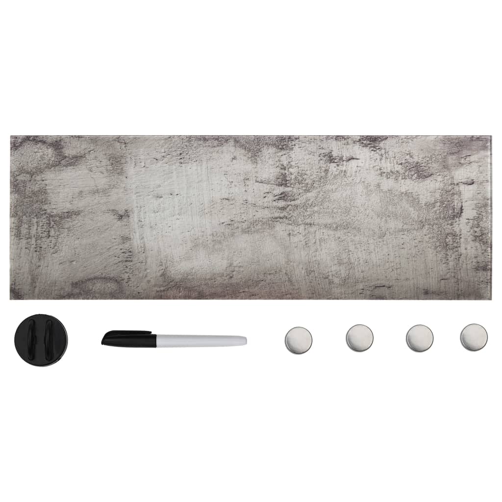 Veggmontert magnetisk tavle glass 60x20 cm