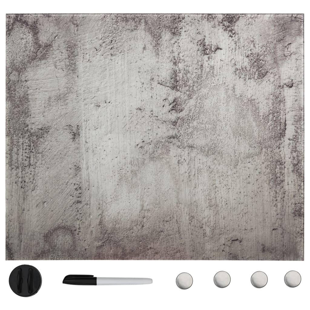 Veggmontert magnetisk tavle glass 40x40 cm
