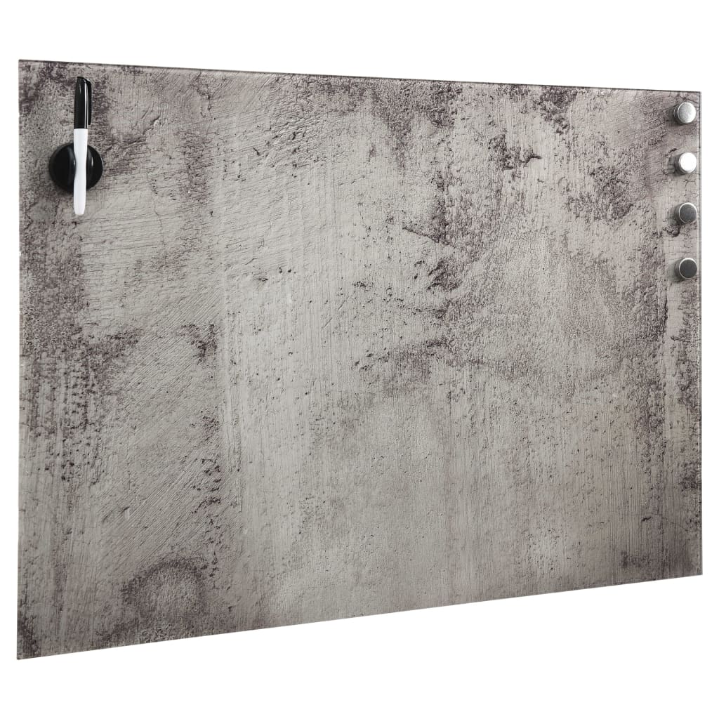 Veggmontert magnetisk tavle glass 50x30 cm