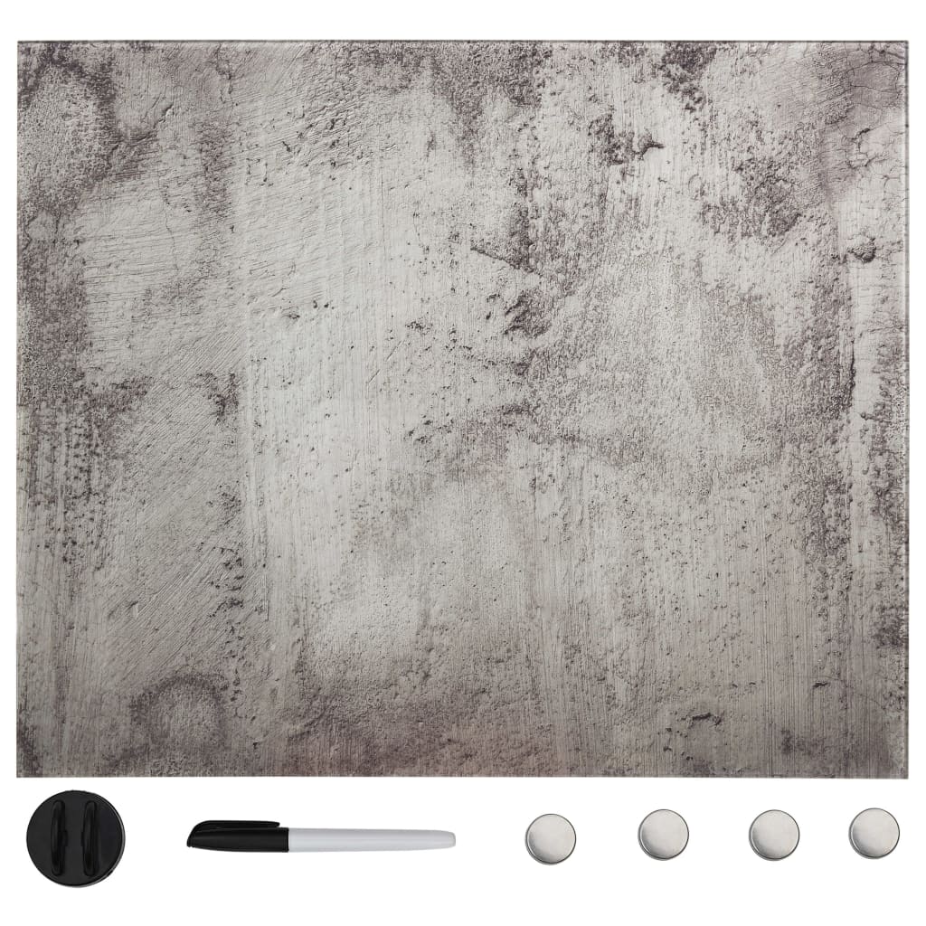 Veggmontert magnetisk tavle glass 50x50 cm