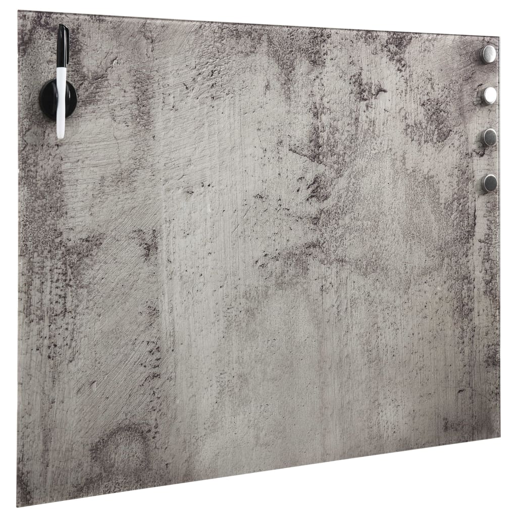 Veggmontert magnetisk tavle glass 60x60 cm