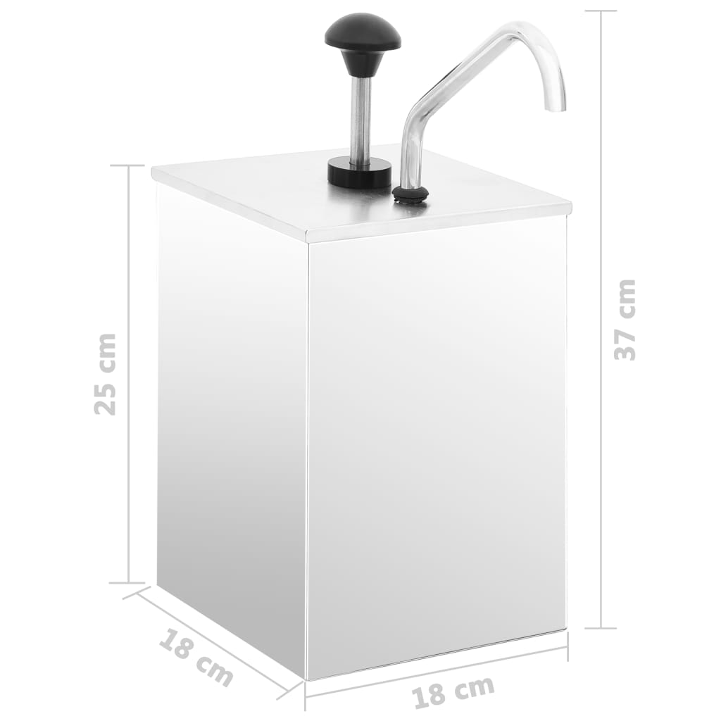 Sausedispenser rustfritt stål 3,5 L