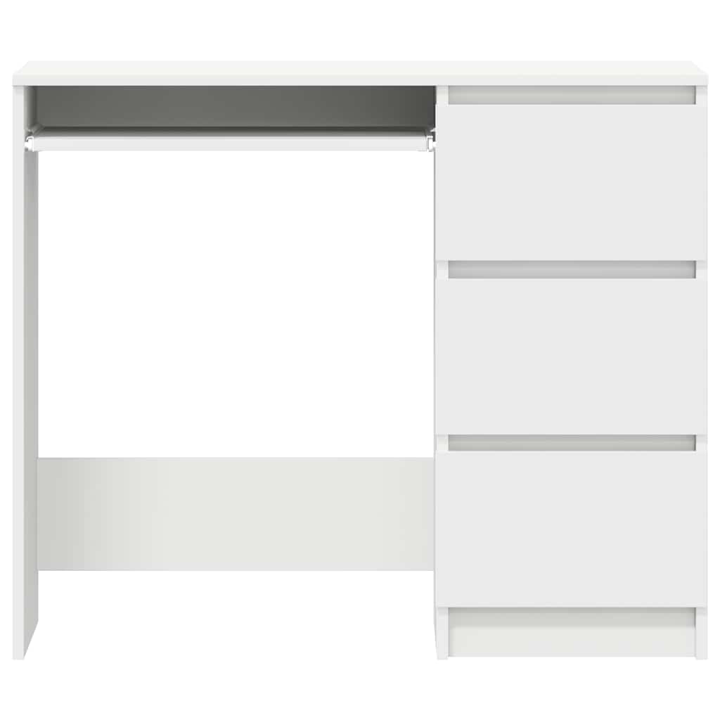 Skrivebord hvit 90x45x76 cm konstruert tre vidaXL