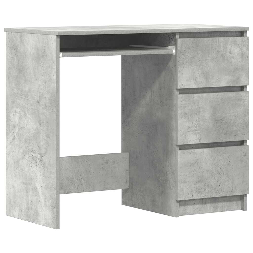 Skrivebord betonggrå 90x45x76 cm konstruert tre vidaXL