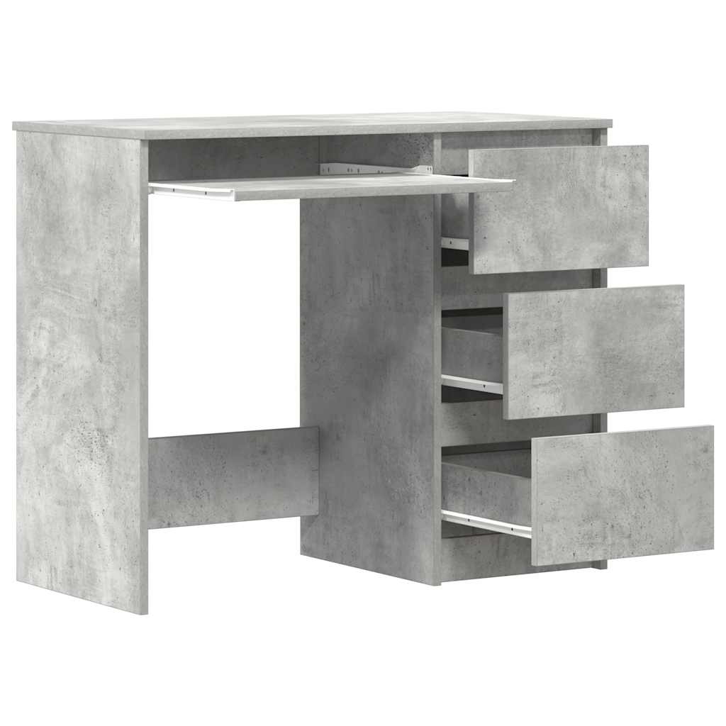 Skrivebord betonggrå 90x45x76 cm konstruert tre vidaXL