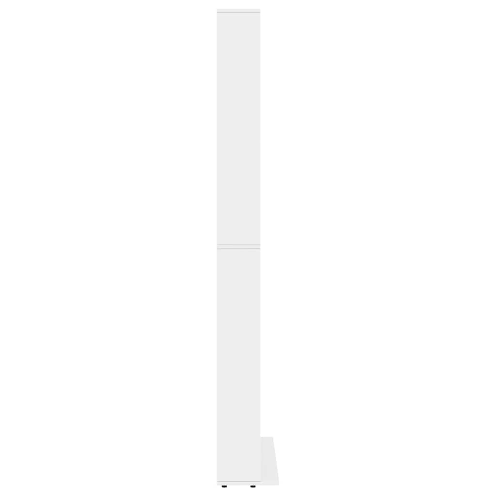 CD-hylle hvit 102x23x177,5 cm konstruert tre