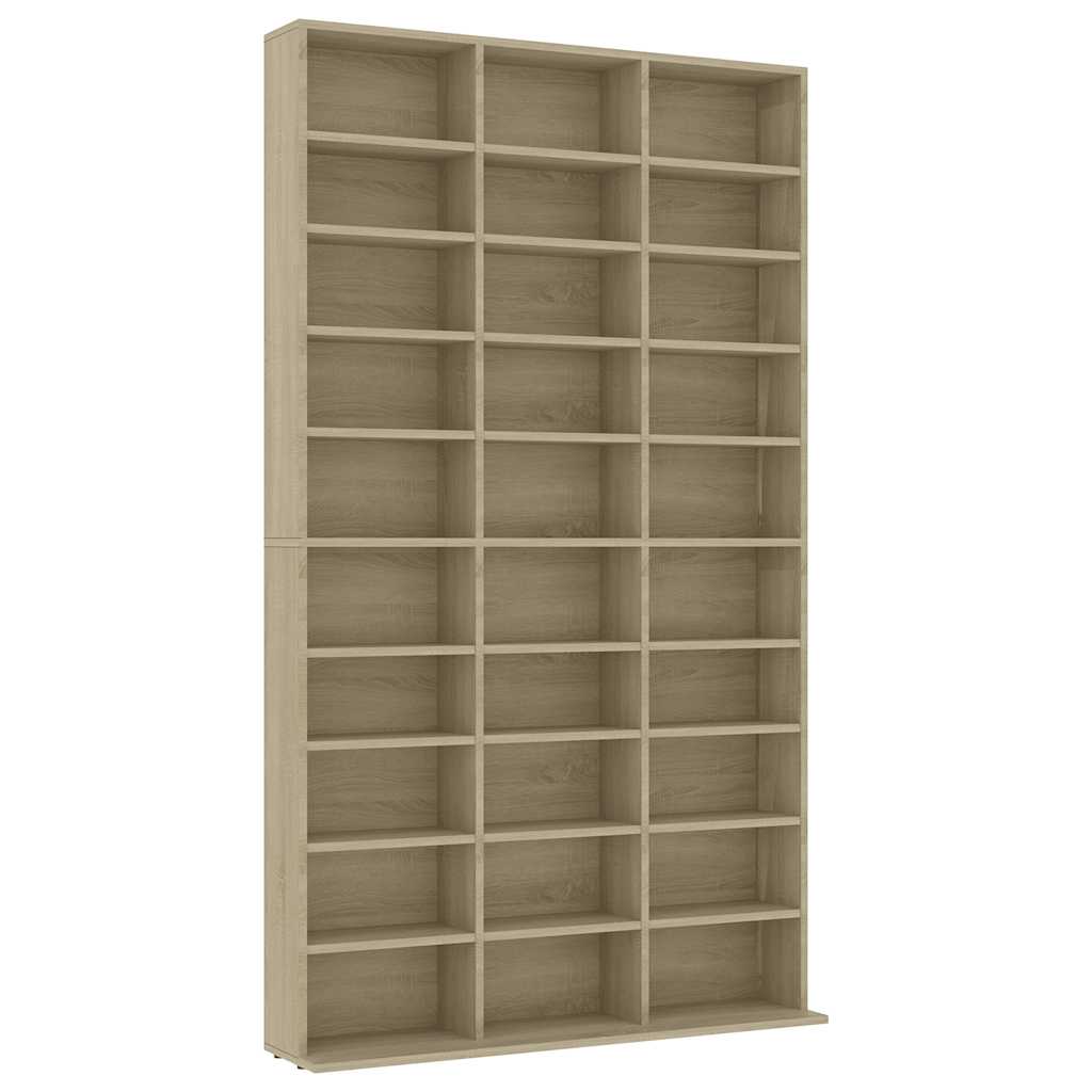 CD-hylle sonoma eik 102x23x177,5 cm konstruert tre