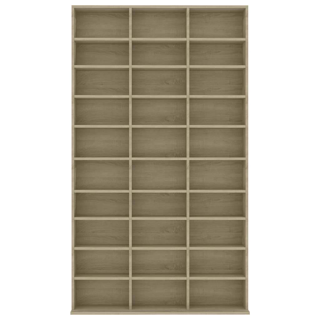 CD-hylle sonoma eik 102x23x177,5 cm konstruert tre