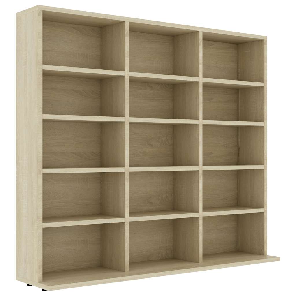 CD-hylle sonoma eik 100x23x89,5 cm konstruert tre