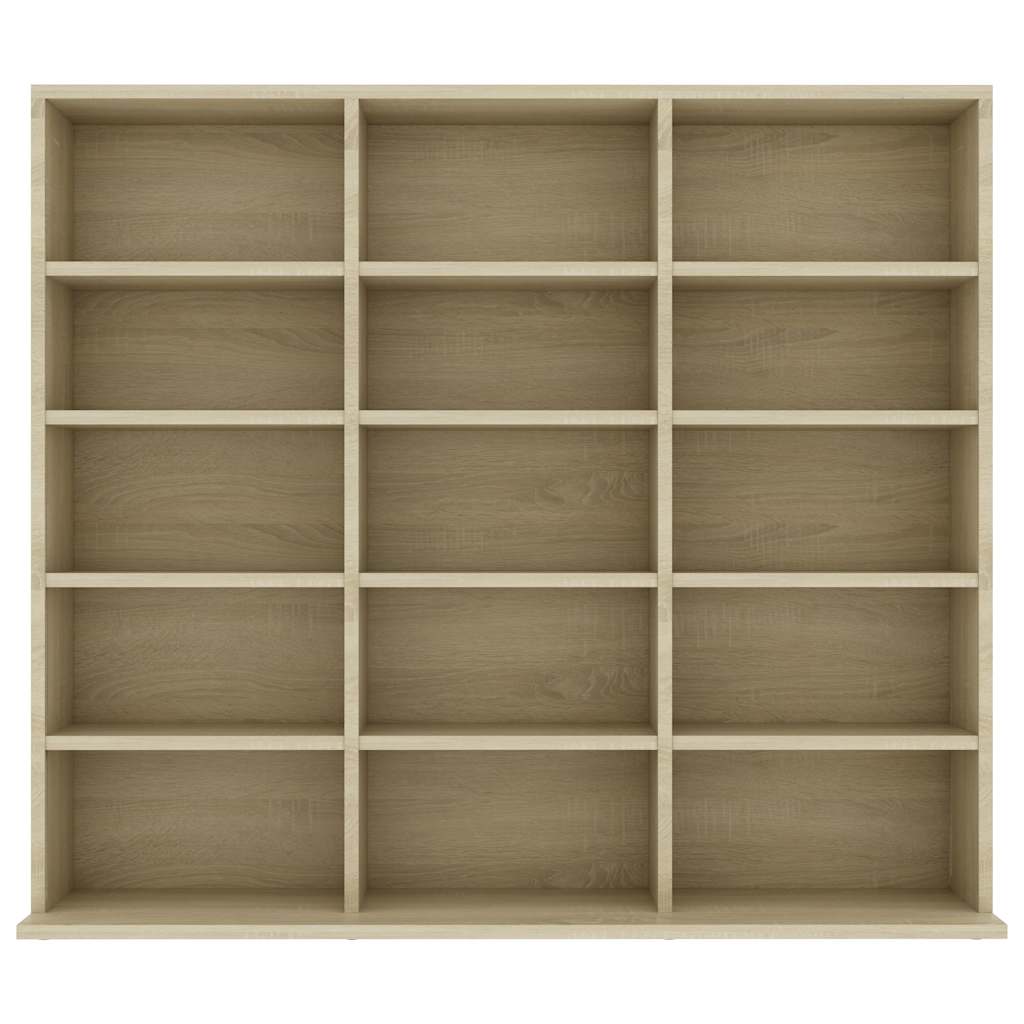 CD-hylle sonoma eik 100x23x89,5 cm konstruert tre
