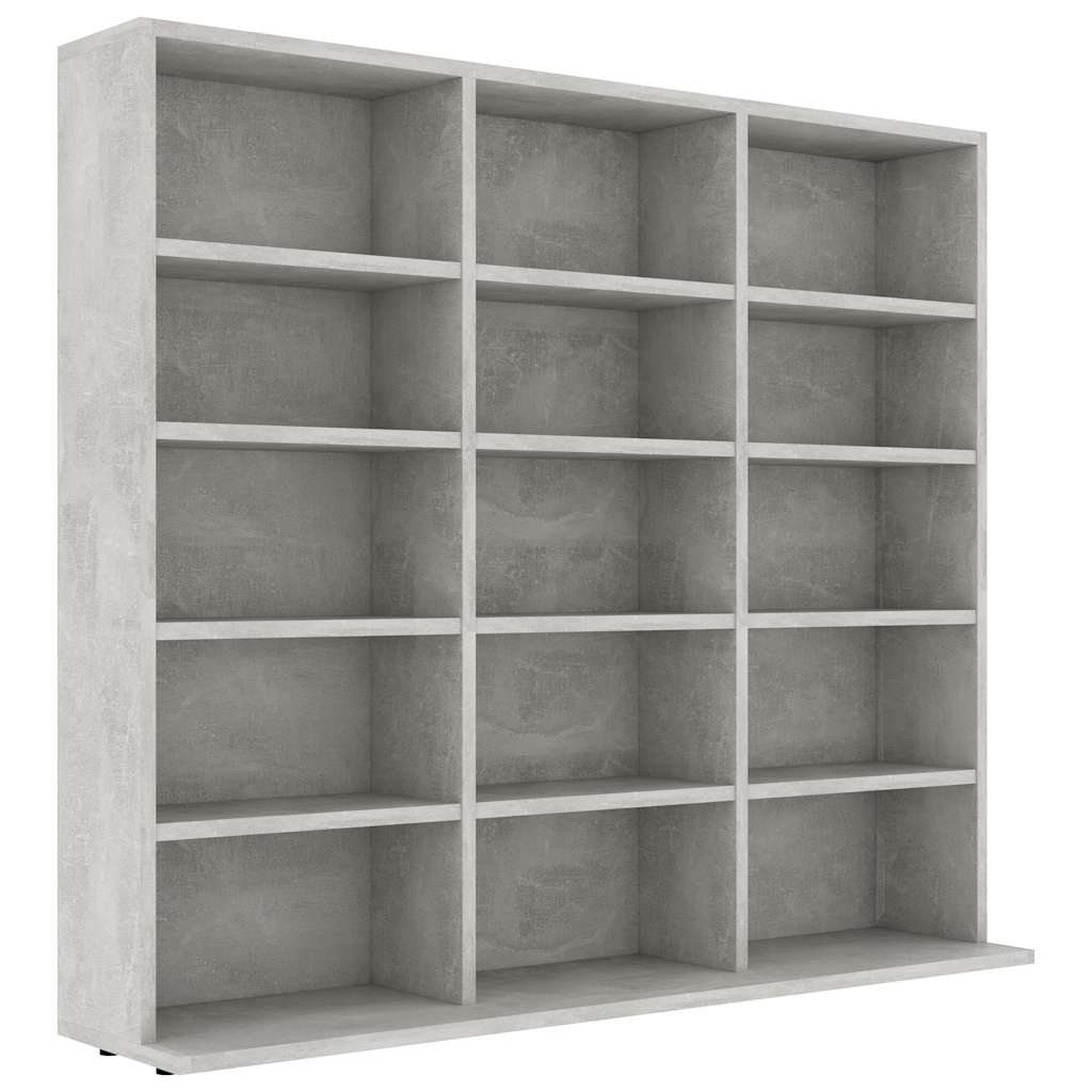 CD-hylle betonggrå 100x23x89,5 cm konstruert tre