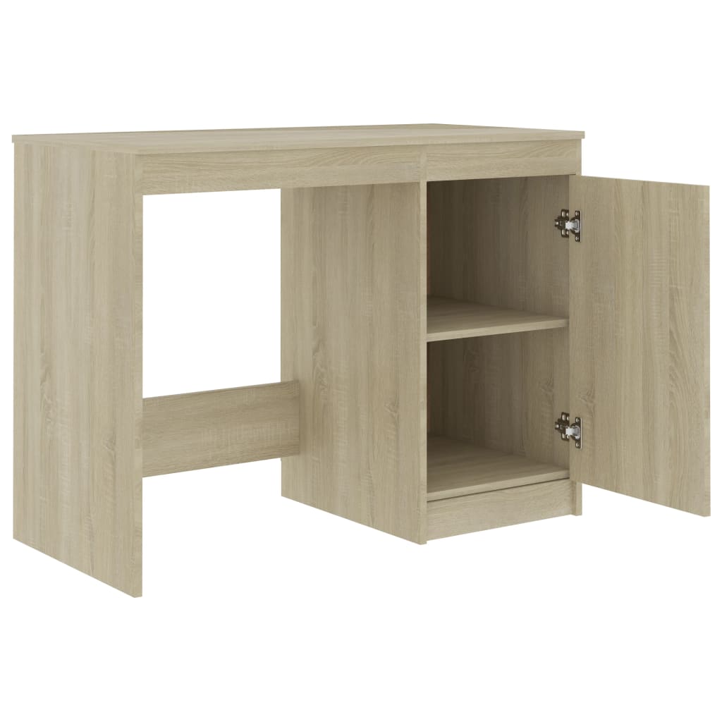 Skrivebord sonoma eik 100x50x76 cm konstruert tre