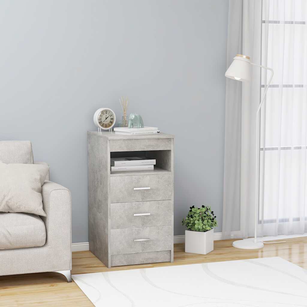 Kommode betonggrå 40x50x76 cm konstruert tre