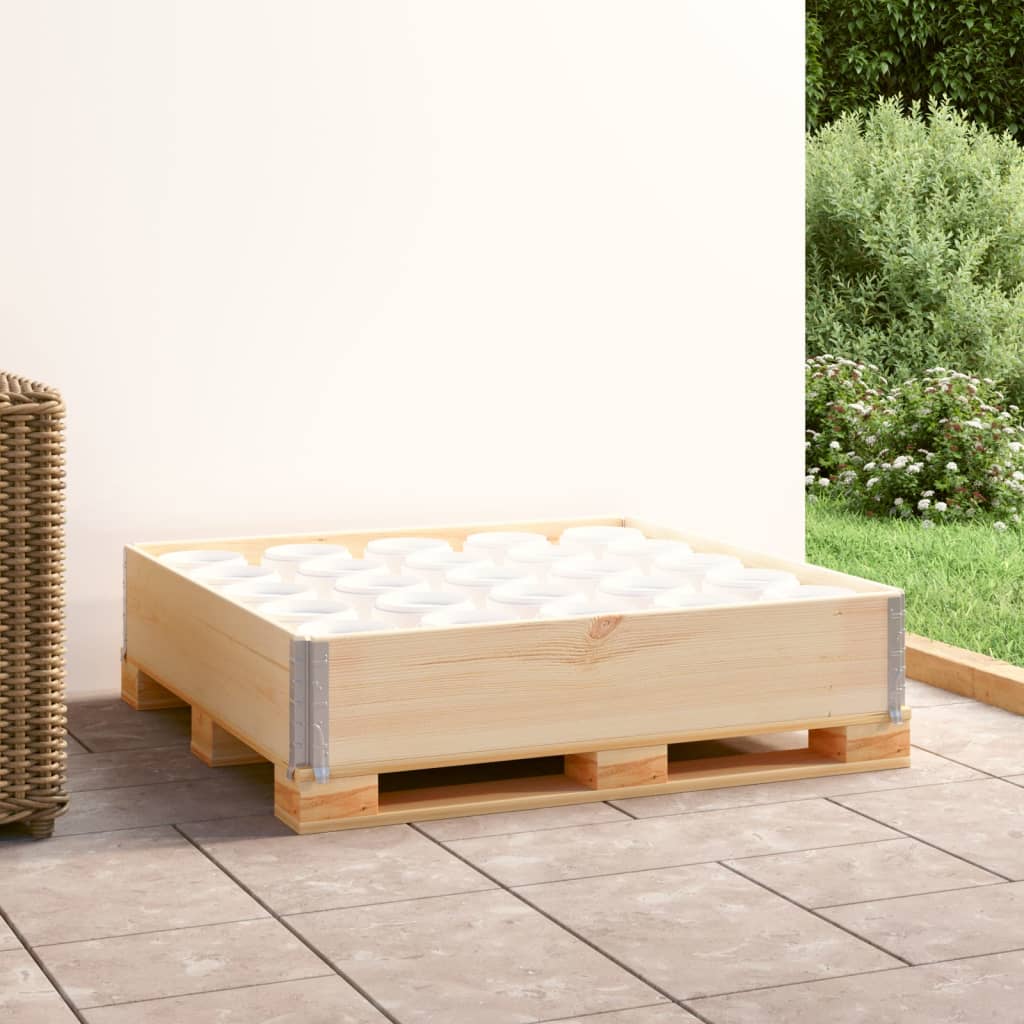 Pallekarm 100x100 cm heltre furu vidaXL