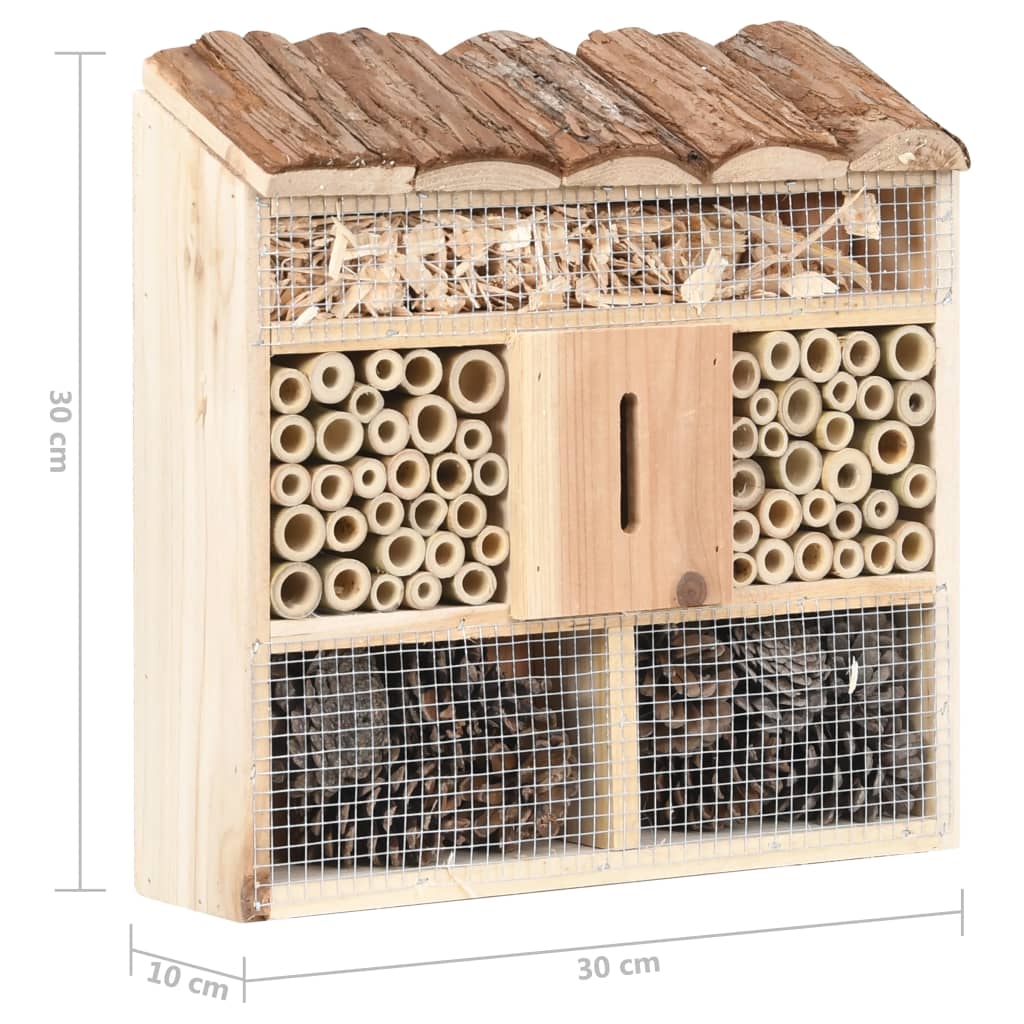 Insekthotell 30x10x30 cm gran vidaXL