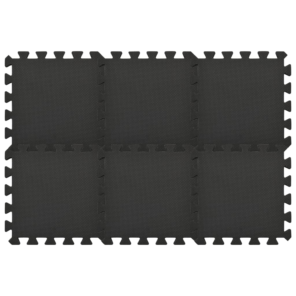 Gulvmatter 54 stk 4,86 ㎡ EVA-skum svart
