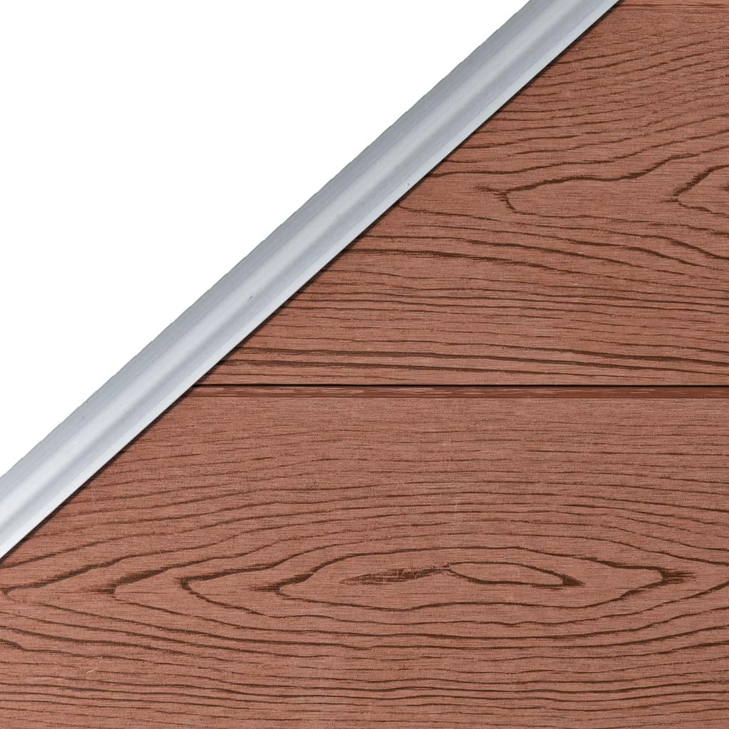 Gjerdesett WPC 1 firkantet + 1 slisset 273x186 cm brun