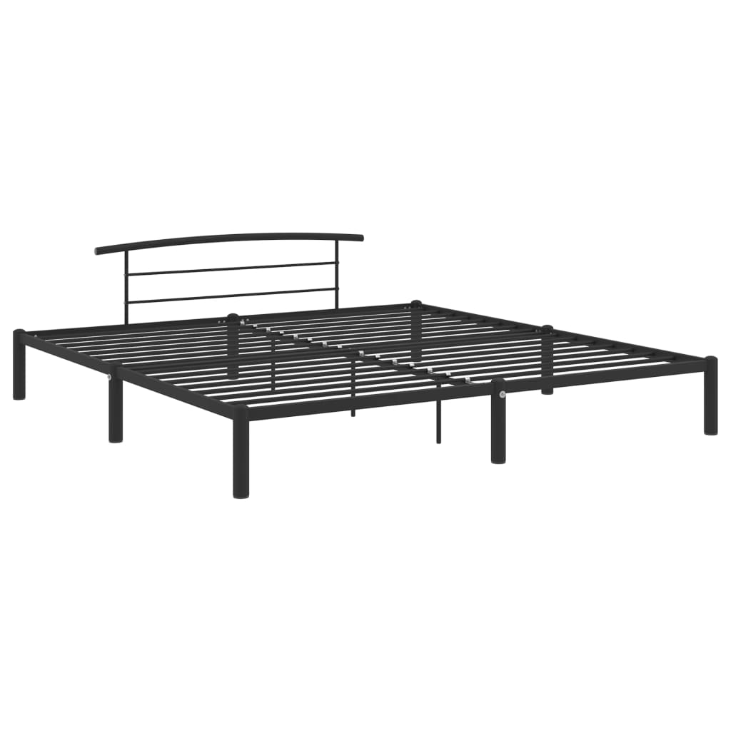 Sengeramme svart metall 180x200 cm
