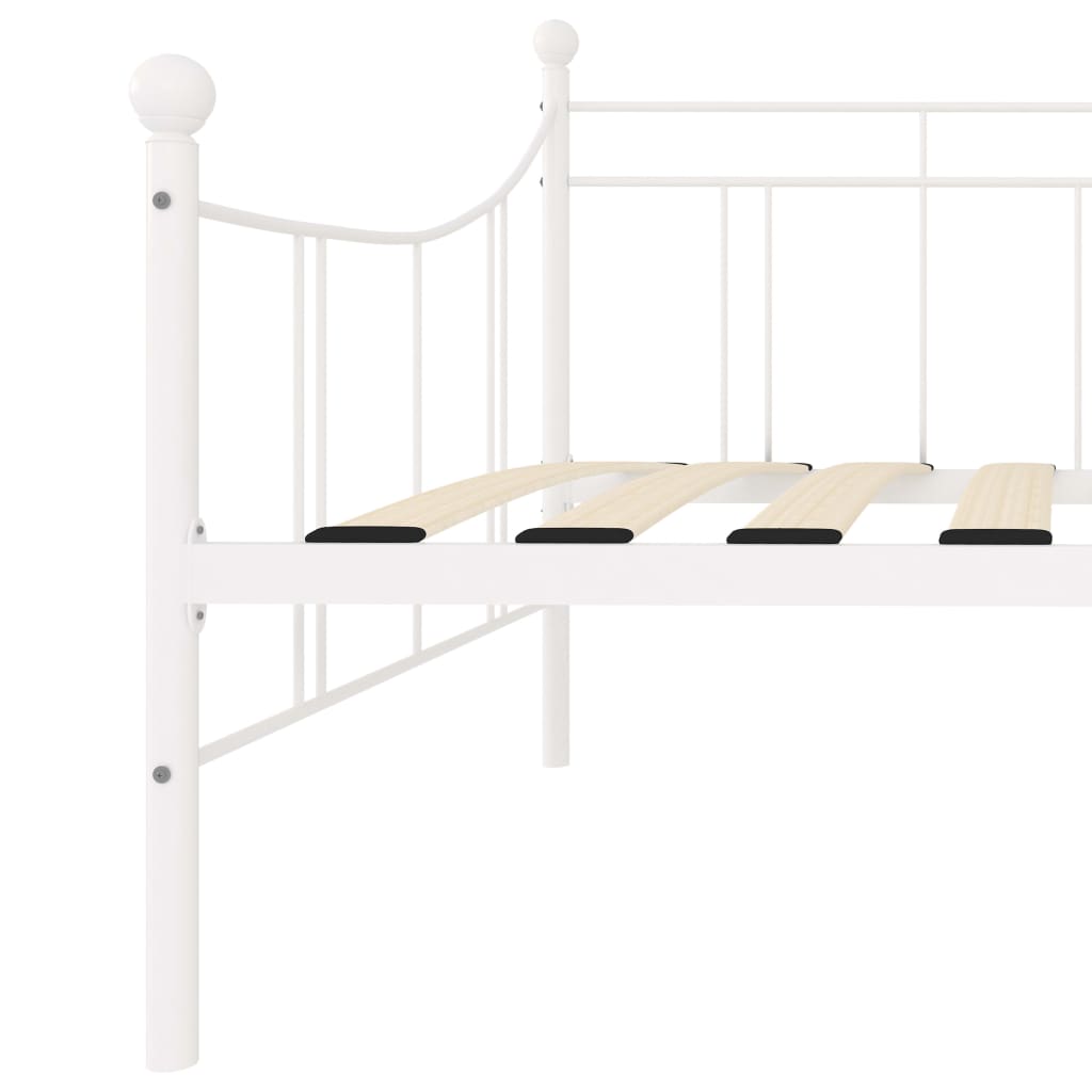 Ramme til dagseng hvit metall 90x200 cm