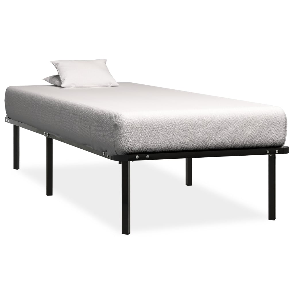 Sengeramme svart metall 100x200 cm
