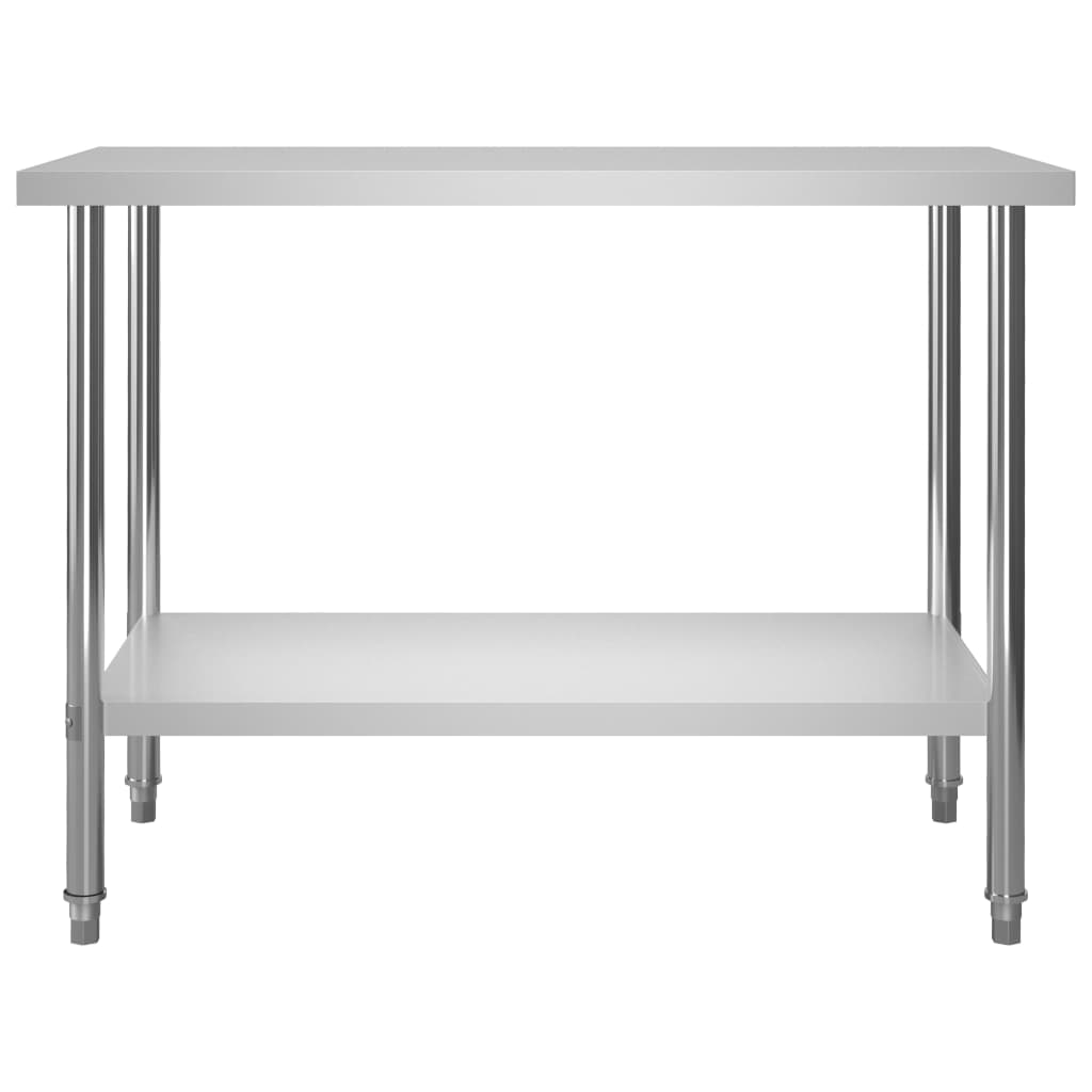 Arbeidsbord for kjøkken overhylle 120x60x150 cm rustfritt stål