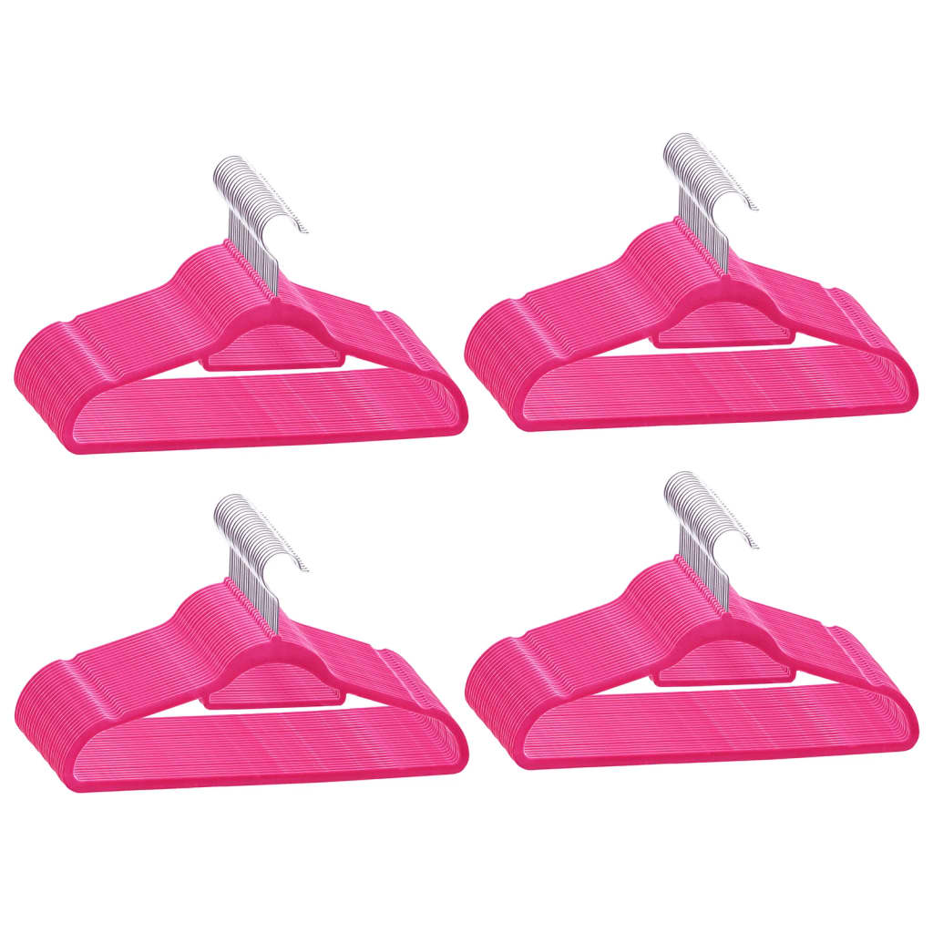 Kleshengere 100 stk sklisikker rosa fløyel