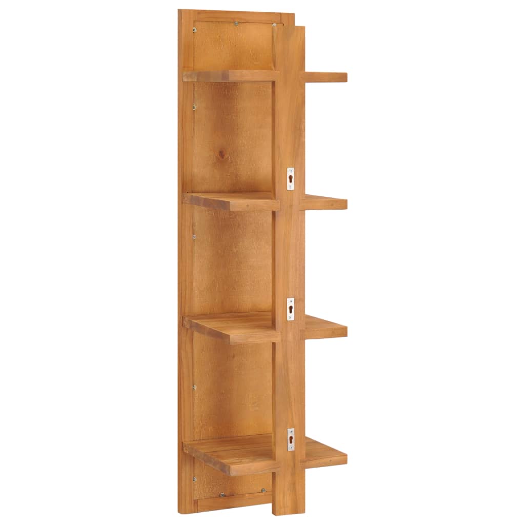 Veggspeil med hyller 30x30x120 cm heltre teak