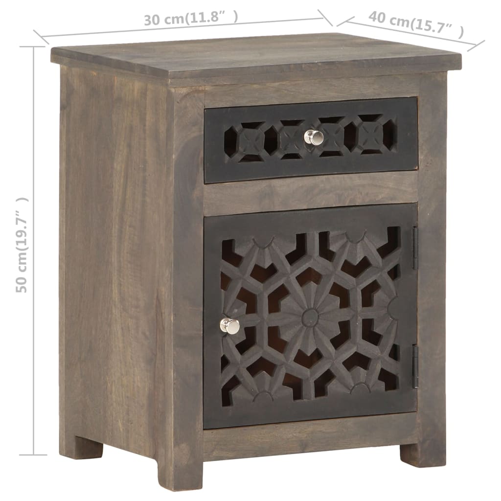 Nattbord 40x30x50 cm heltre mango