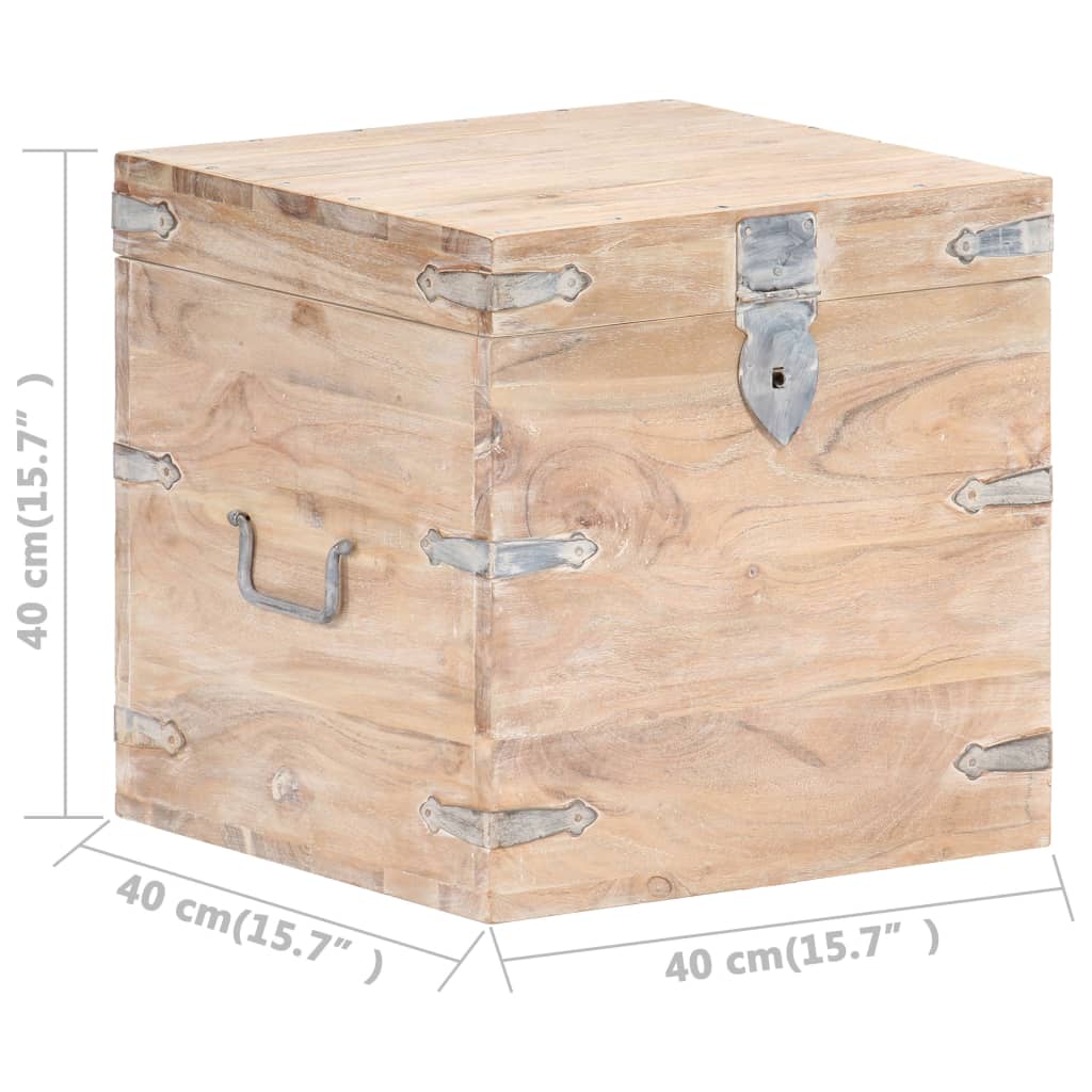 Kiste 40x40x40 cm heltre akasie