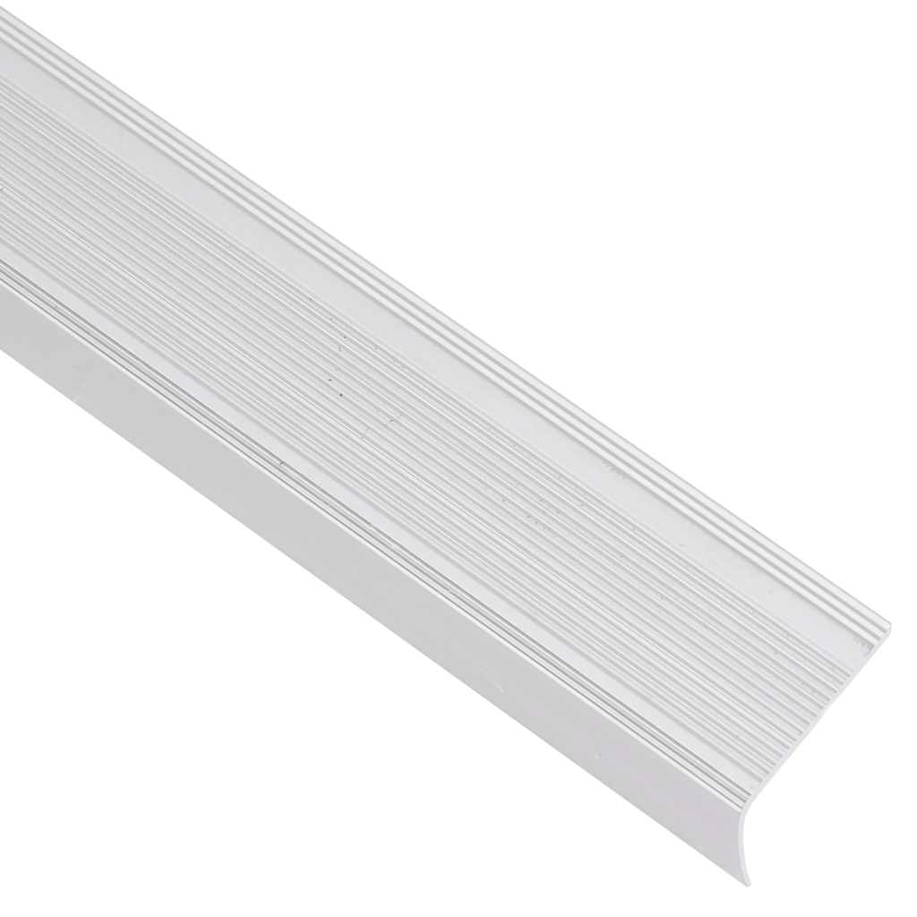 Trappeneser L-form 15 stk aluminium 90 cm sølv vidaXL