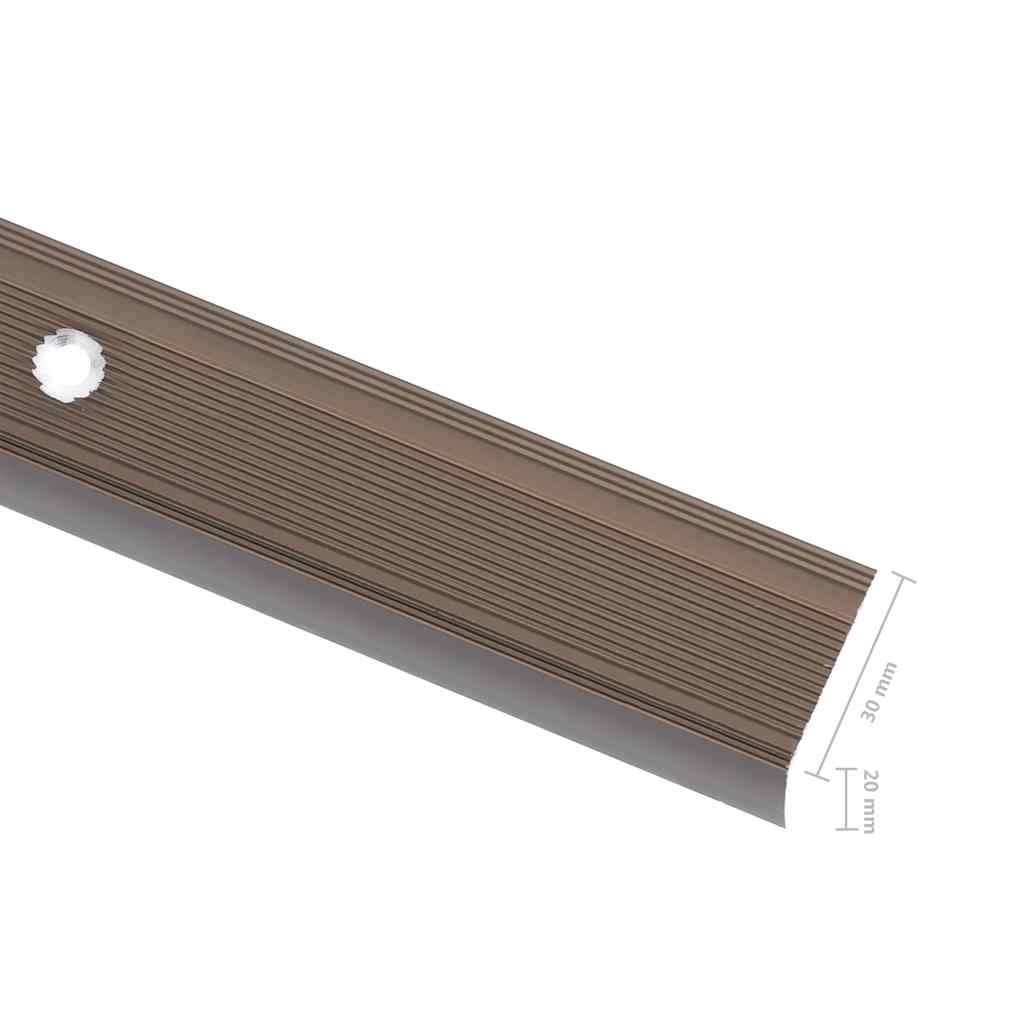 Trappeneser L-form 15 stk aluminium 90 cm brun vidaXL