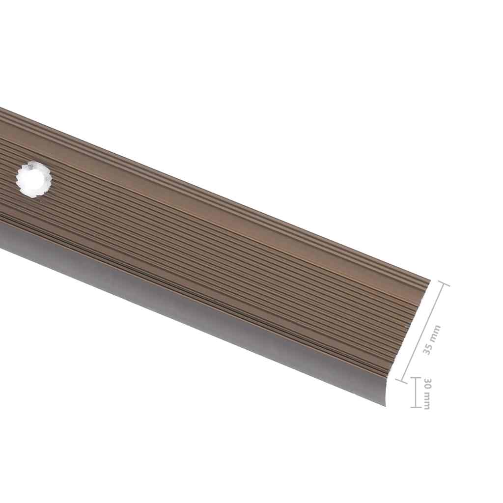 Trappeneser L-form 5 stk aluminium 90 cm brun vidaXL