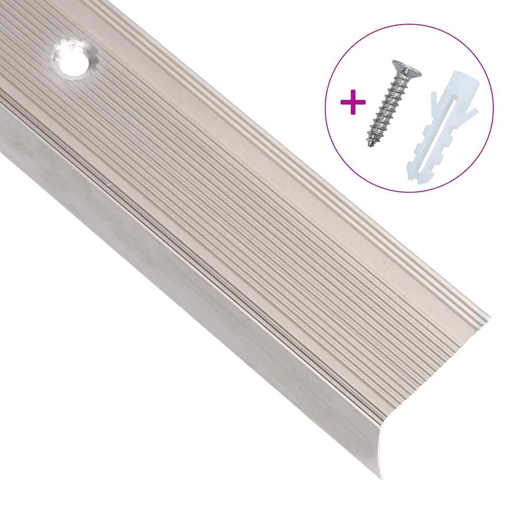 Trappeneser L-form 5 stk aluminium 90 cm champagne