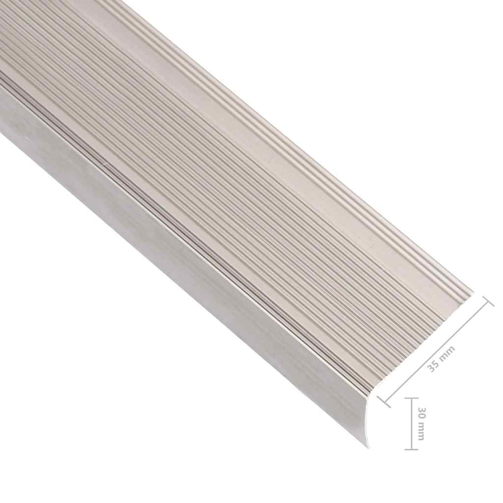 Trappeneser L-form 5 stk aluminium 90 cm champagne