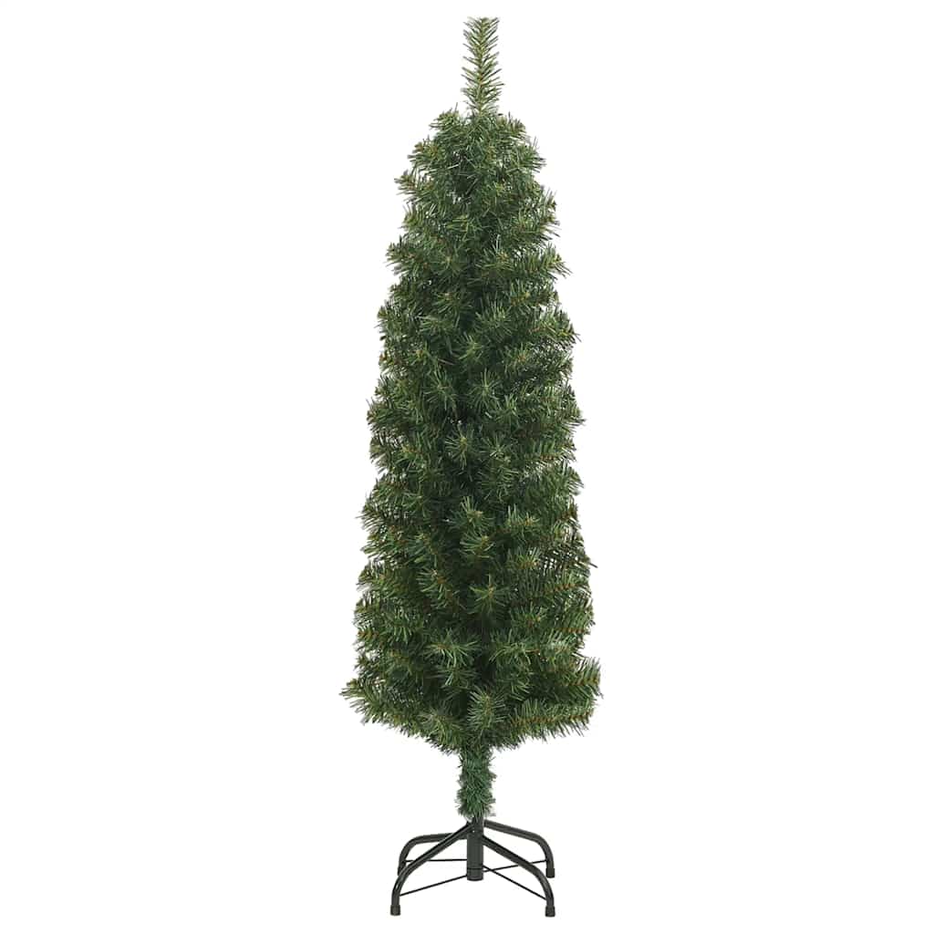 Slankt kunstig juletre med stativ grønn 150 cm PVC vidaXL