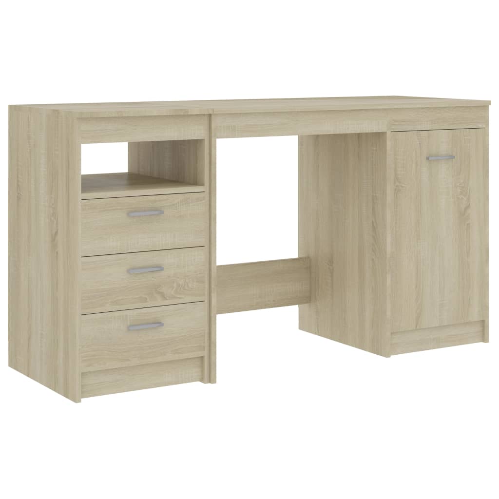 Skrivebord sonoma eik 140x50x76 cm konstruert tre