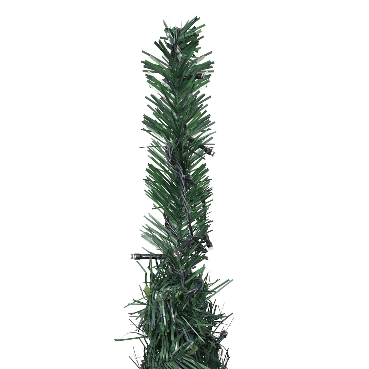Juletre with LED String Lights grønn 150 x 150 cm PVC