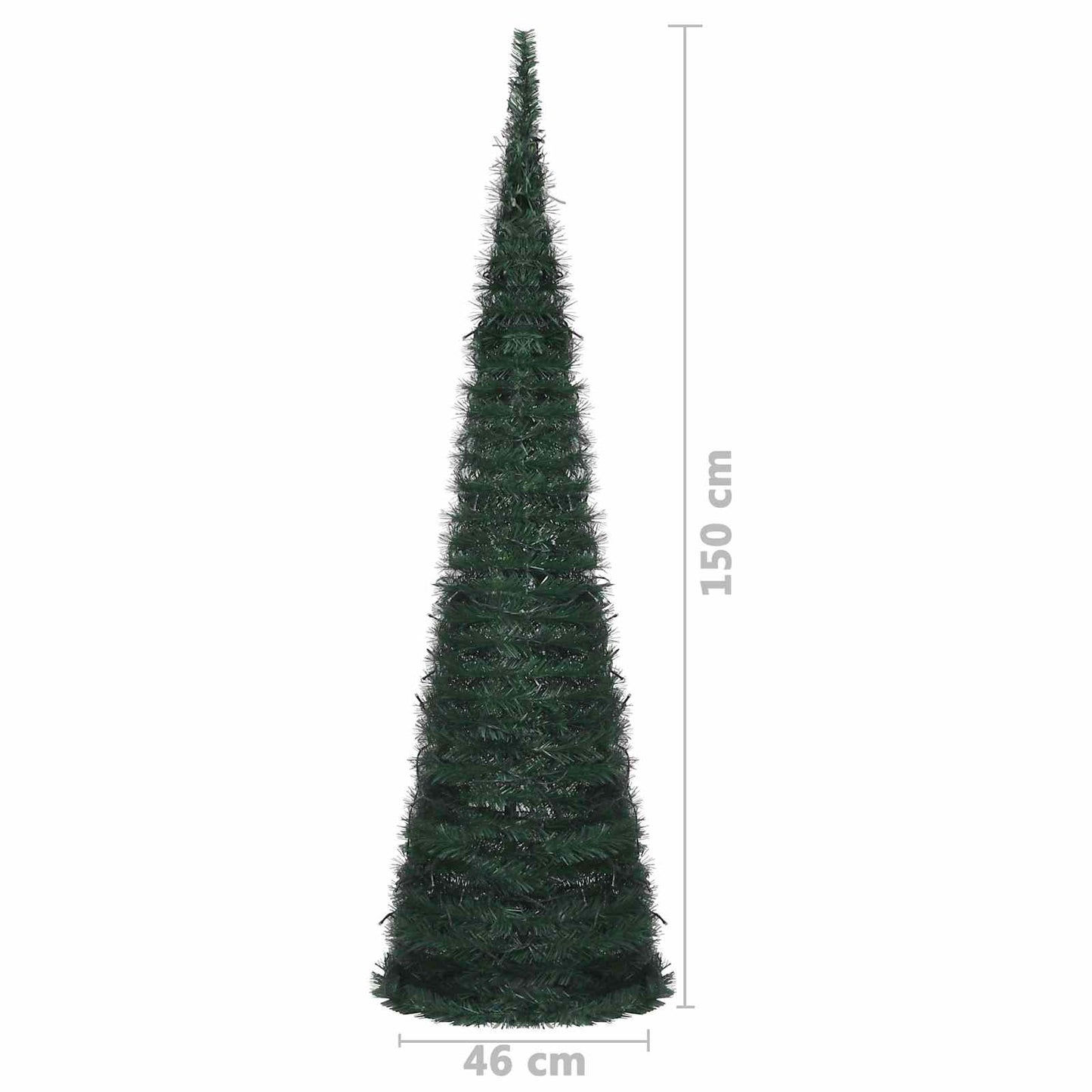 Juletre with LED String Lights grønn 150 x 150 cm PVC