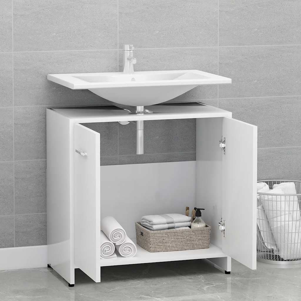 Baderomsskap hvit 60x33x61 cm konstruert tre