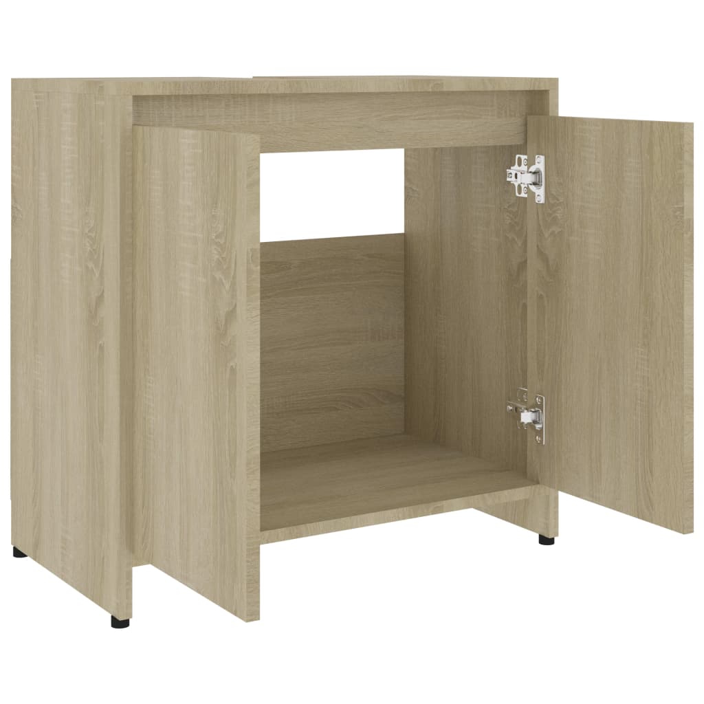 Baderomsskap sonoma eik 60x33x61 cm konstruert tre