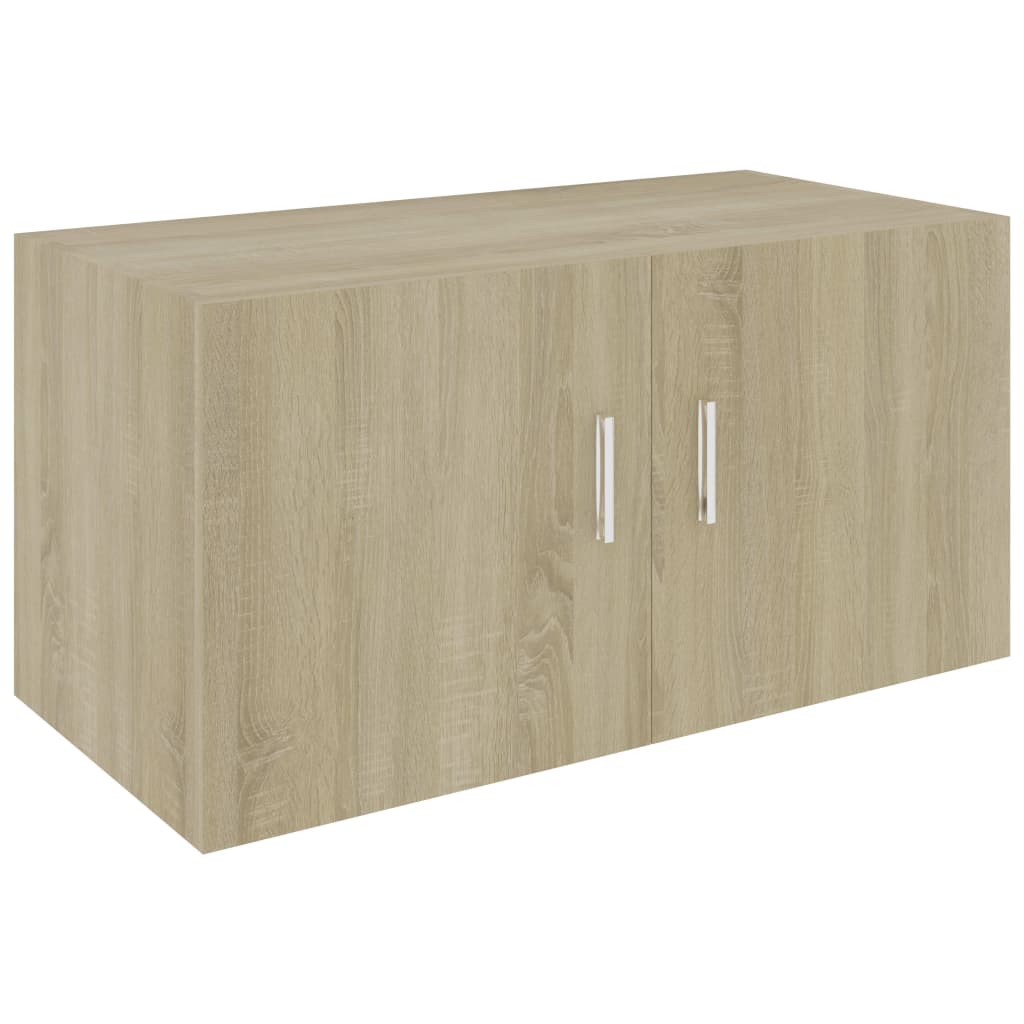 Veggmontert skap sonoma eik 80x39x40 cm konstruert tre
