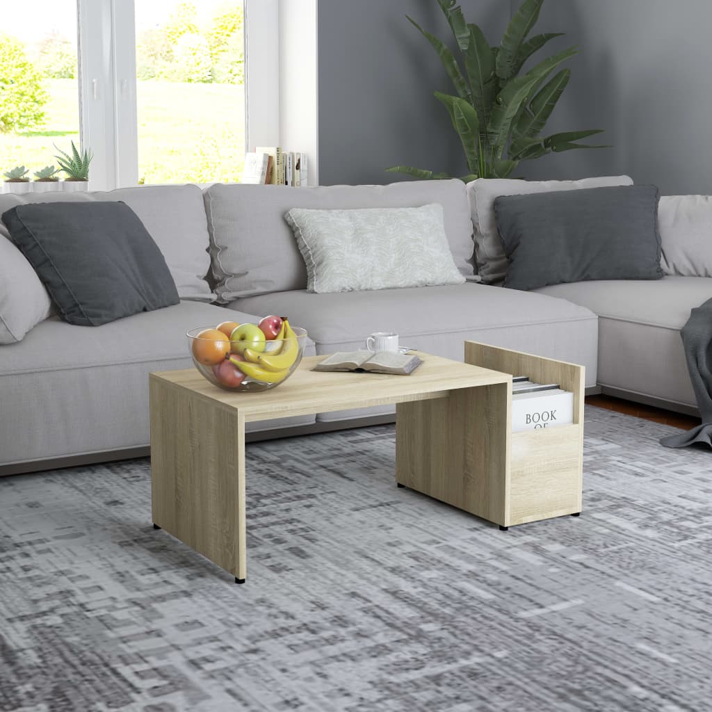 Salongbord sonoma eik 90x45x35 cm konstruert tre