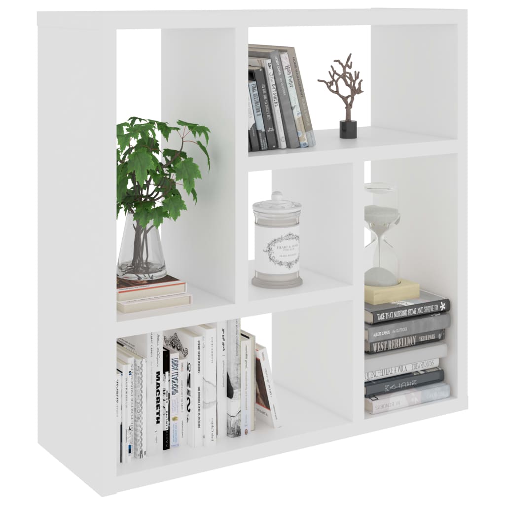 Vegghylle hvit 45x16x45 cm konstruert tre