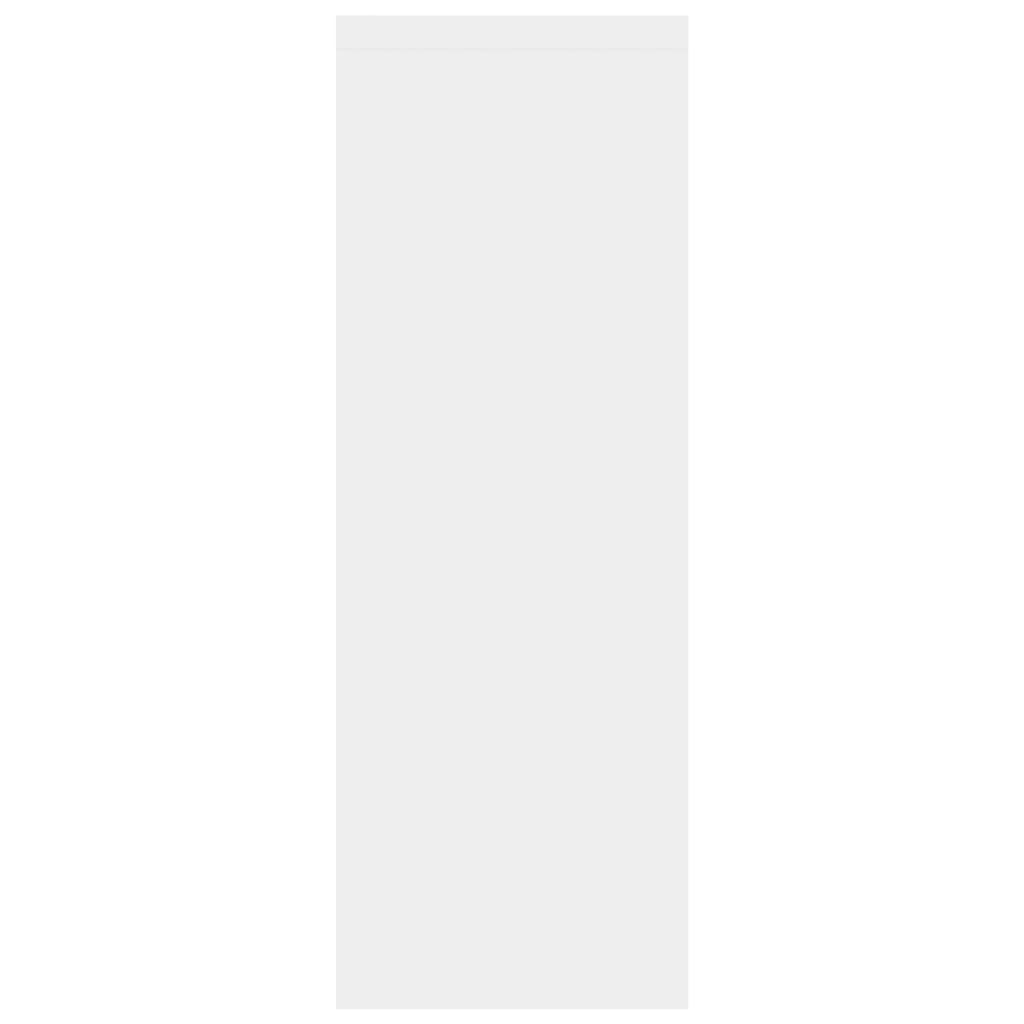 Vegghylle hvit 45x16x45 cm konstruert tre