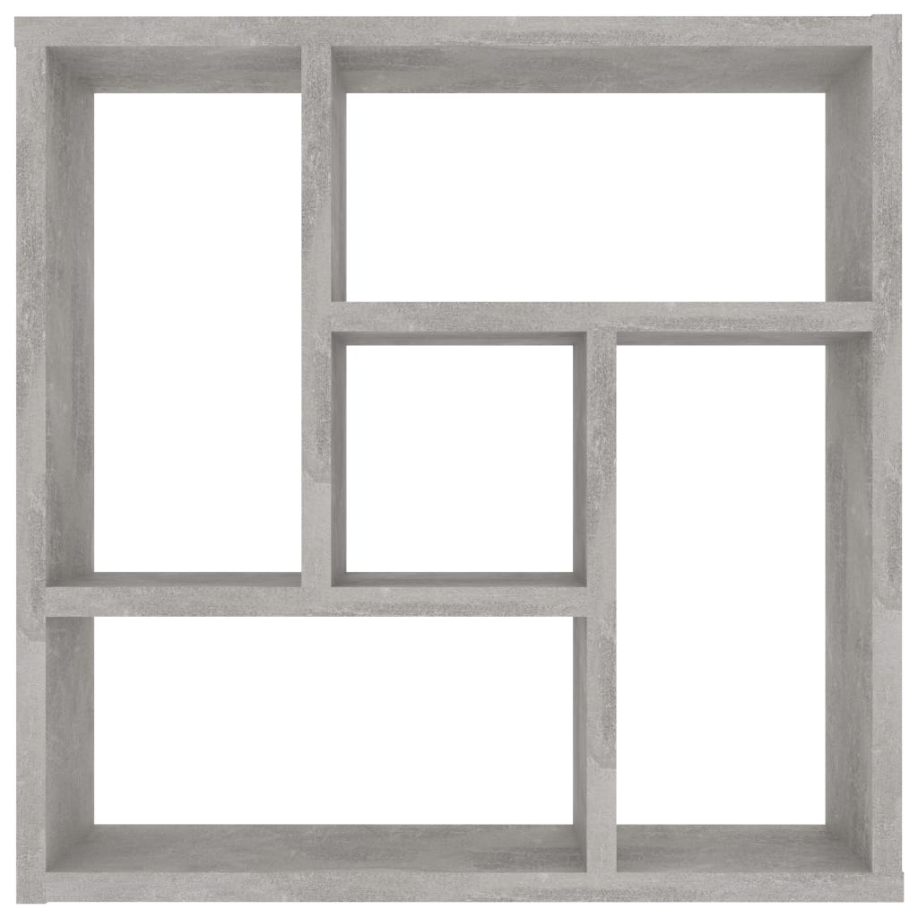 Vegghylle betonggrå 45x16x45 cm konstruert tre