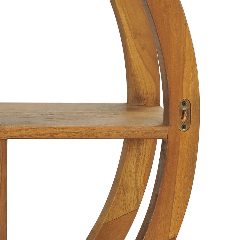 Vegghylle yin og yang 80x17,5x80 cm heltre teak