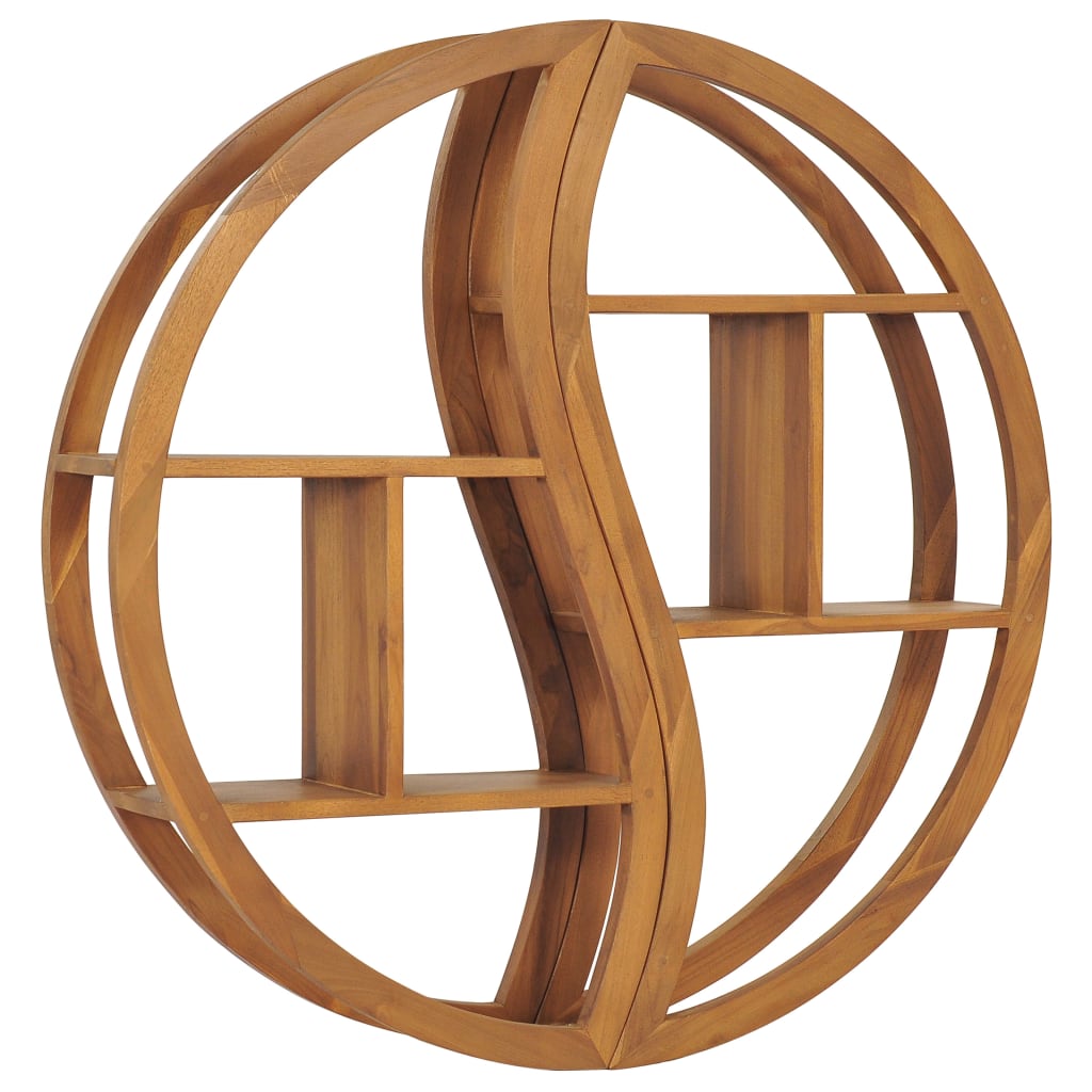 Vegghylle yin og yang 100x20x100 cm heltre teak