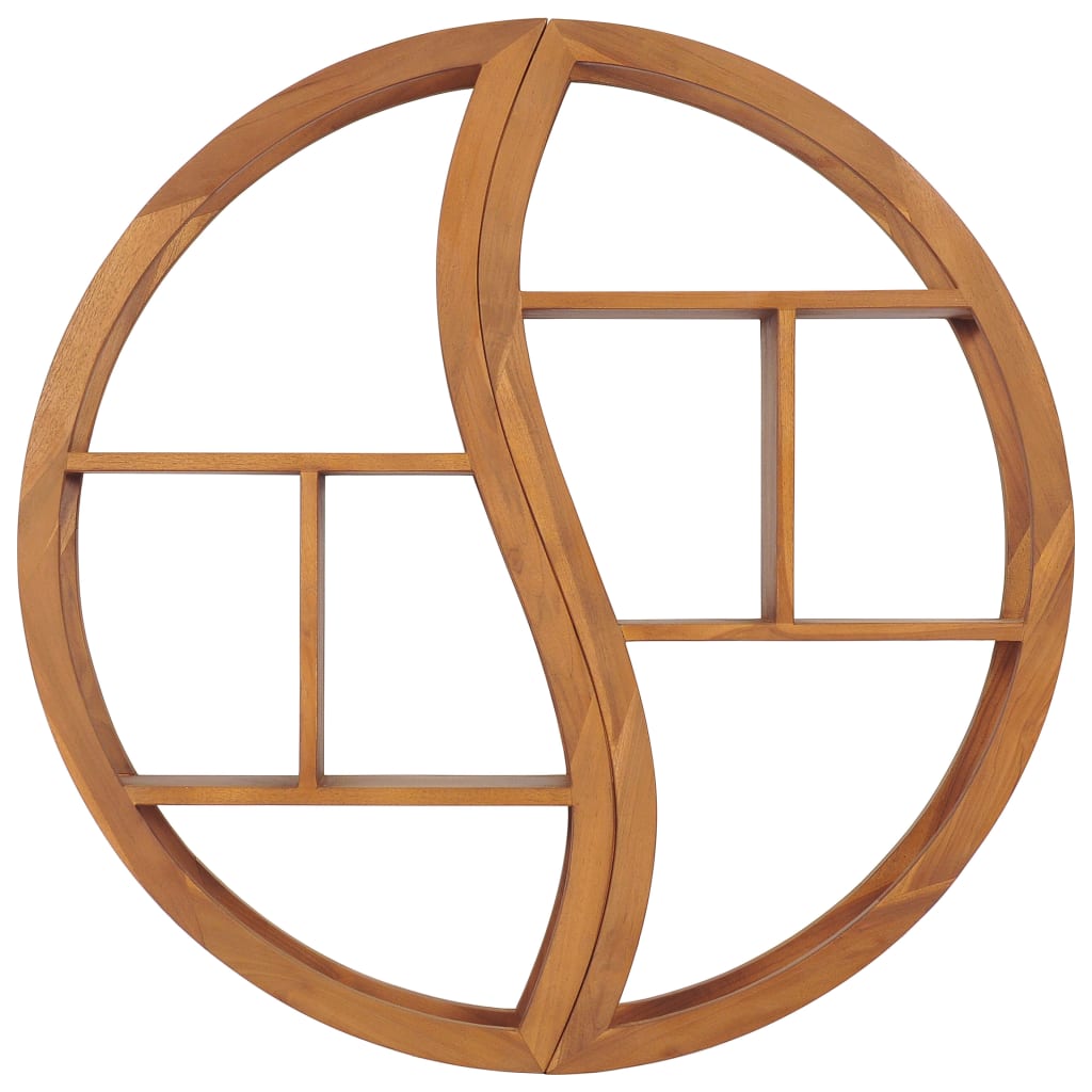 Vegghylle yin og yang 100x20x100 cm heltre teak