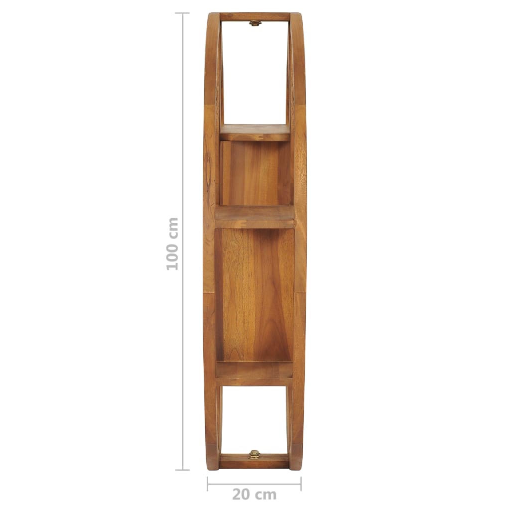 Vegghylle yin og yang 100x20x100 cm heltre teak
