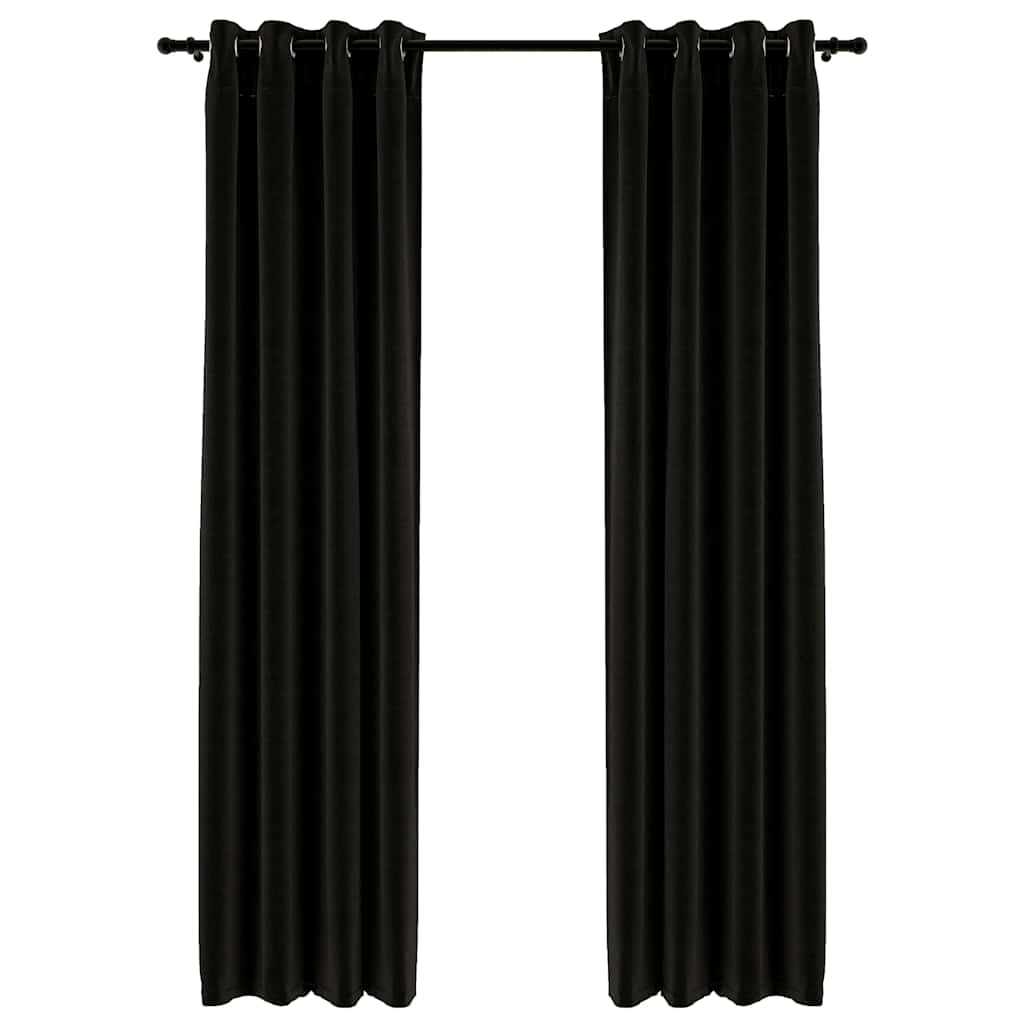 Lystette gardiner 2 stk antrasitt 140x245 cm